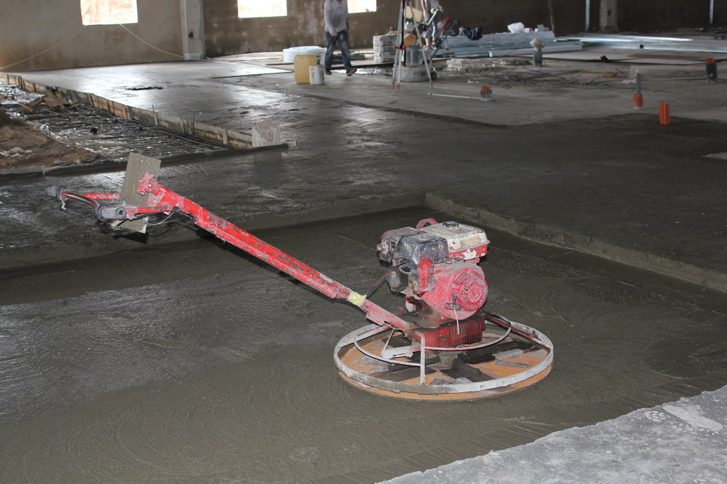 технология шлифовки бетонного пола вертолетом